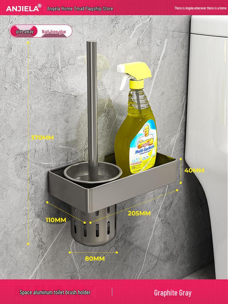 Nástěnná sada držáku na WC štětku pro efektivní čištění