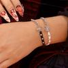 Halloween Gothic Spider Cobwed Couple Bracelet for Women Men Dainty Friendship Adjustable Wrist Chain Party Zircon Gift