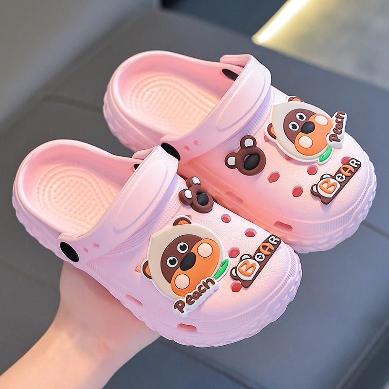 Children's Slippers with Soft Cushioning, Girls' Summer Cartoon Cute Non-Slip Indoor Bath Soft Sole Slippers, Baby Slippers