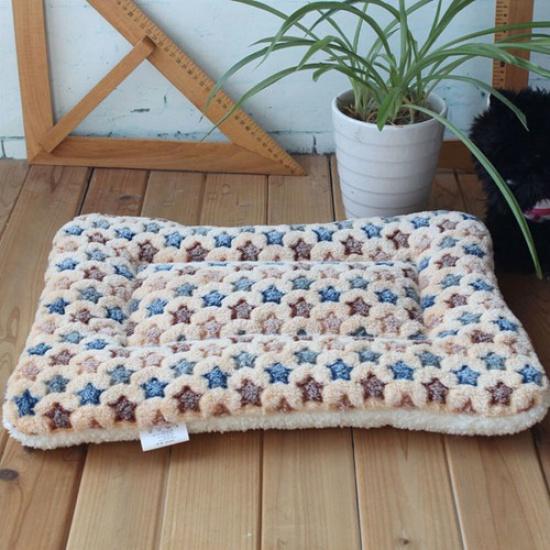 Pet Mat Paw Print Cat Dog Puppy Fleece Mattres Cushion Bed Blanket Warm Soft A e S