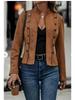 Retro Double-Breasted Suede Coat