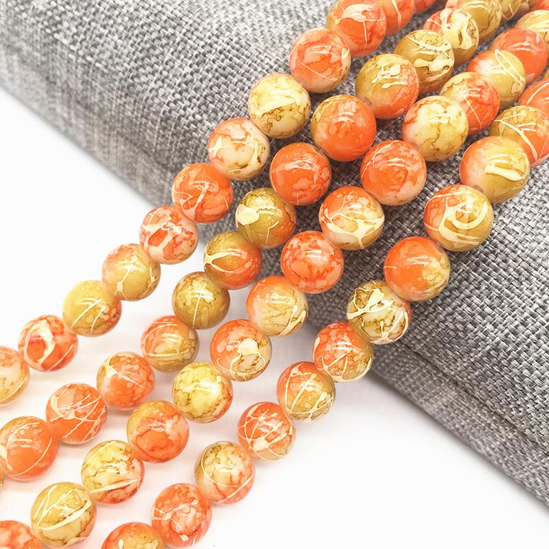 New 4/6/8mm Charm Double Salad Glass Beads Loose Spacer Beads for Jewellery Making Diy Bracelets Necklace Accessories
