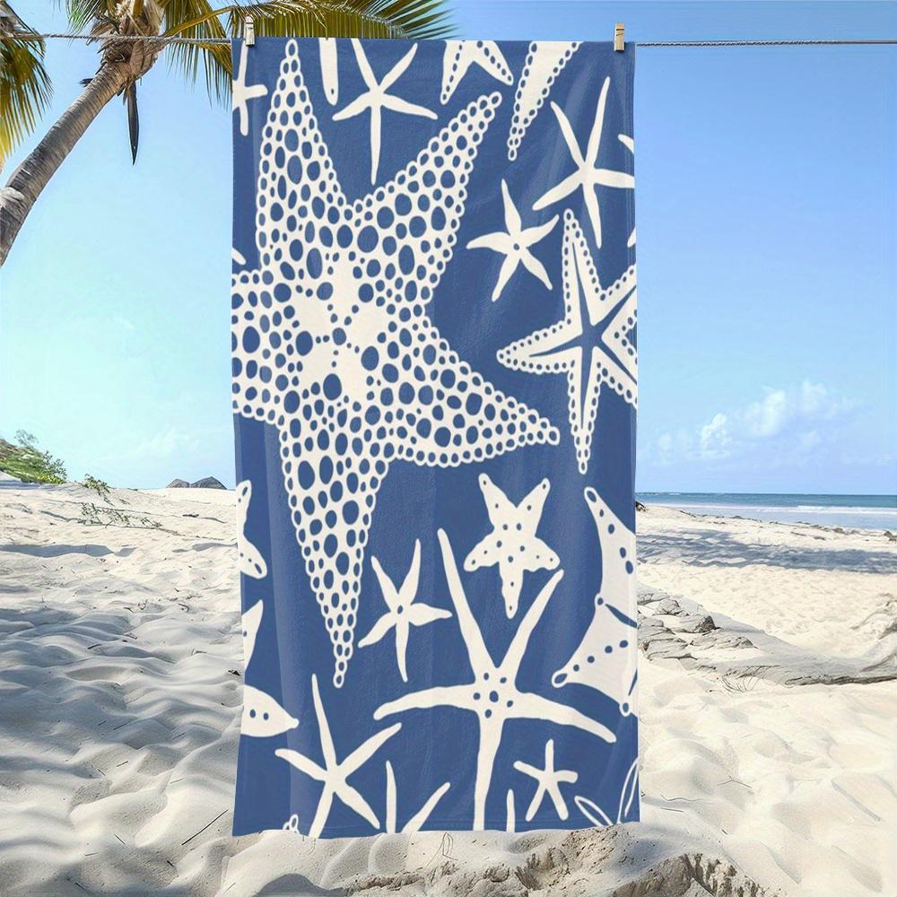 

Quick Dry Large Rectangular Swim Towel, Soft Absorbent for Pool Travel Spa Coastal Decor W30*H60(CM)