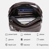 WEIXIER Men's Leather Messenger Bag Waterproof Crossbody Shoulder Bag Briefcase Satchel Travel Work Bag