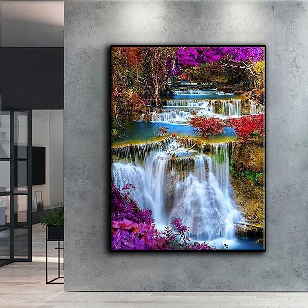 Full 5D Diy Diamond Painting Scenic Waterfall 5D Diamond Painting