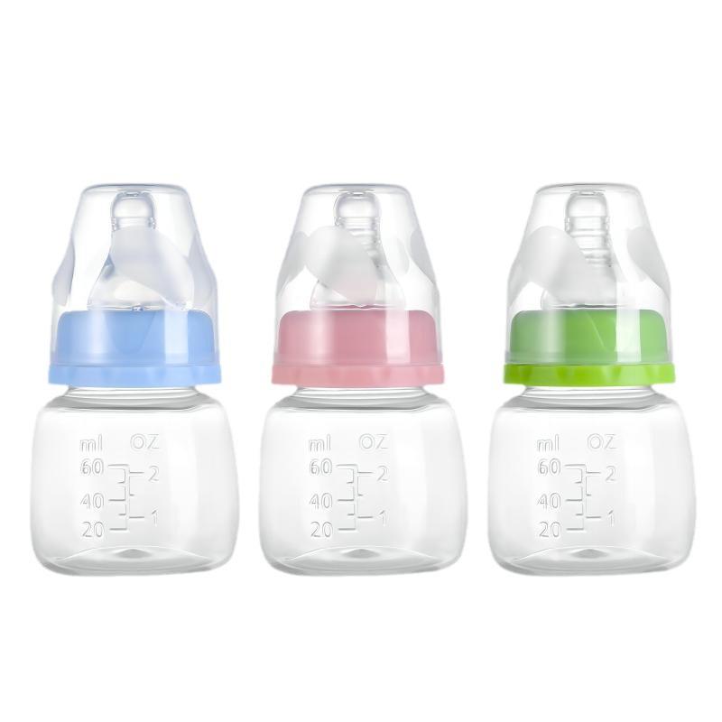 60ml Plastic Baby Milk Bottle & Medicine Feeder - Newborn Standard Mouth PP