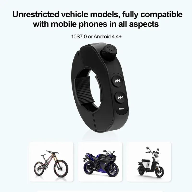 Control Remoto Inalámbrico Bluetooth 5.3 para Medios Botón Casco de Motocicleta Auricular Volante de Coche Reproducción de Música MP3 Para Teléfonos