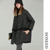 DONEED Women's Tweed Cocoon Coat