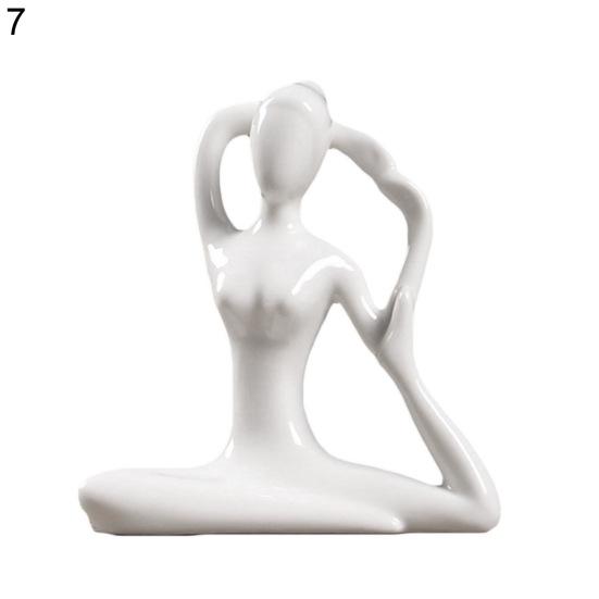 

Креативная ручная работа, обтекаемая керамическая буддийская статуэтка для занятий йогой в сидячем положении для гостиной 7