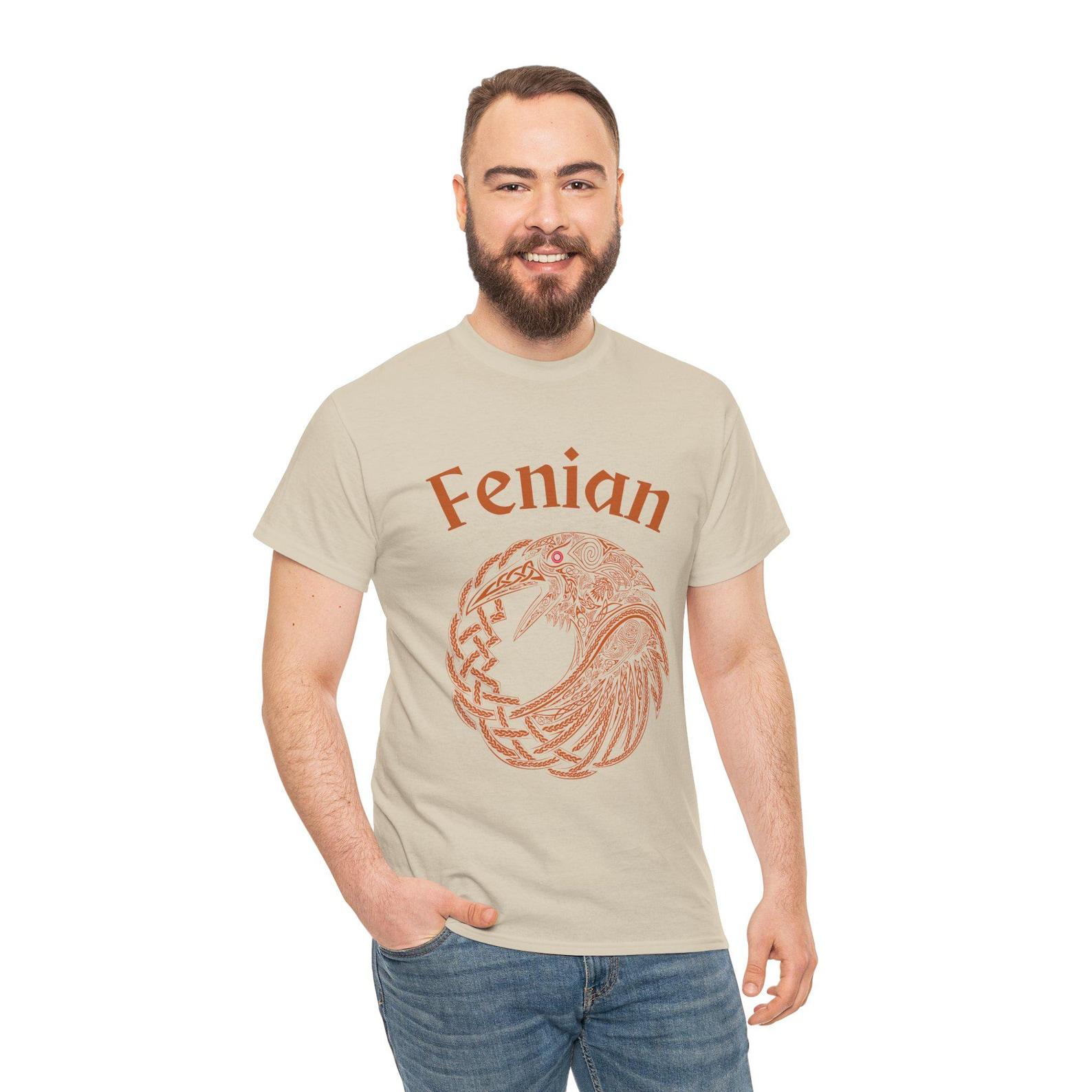 Fenian Celtic Raven Tee | Irish Knotwork Design 2XL