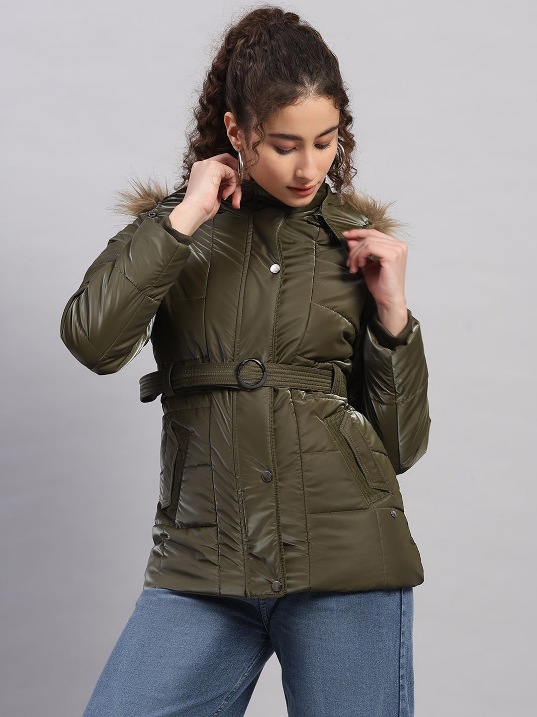 Monte Carlo Women Regular Fit Olive Jacket L оливковый
