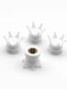 4pcs Car Tire Valve Stem Caps Crown Shaped Metal Insert Valve Caps for Automotive Wheel Tire Valve Stem Protection