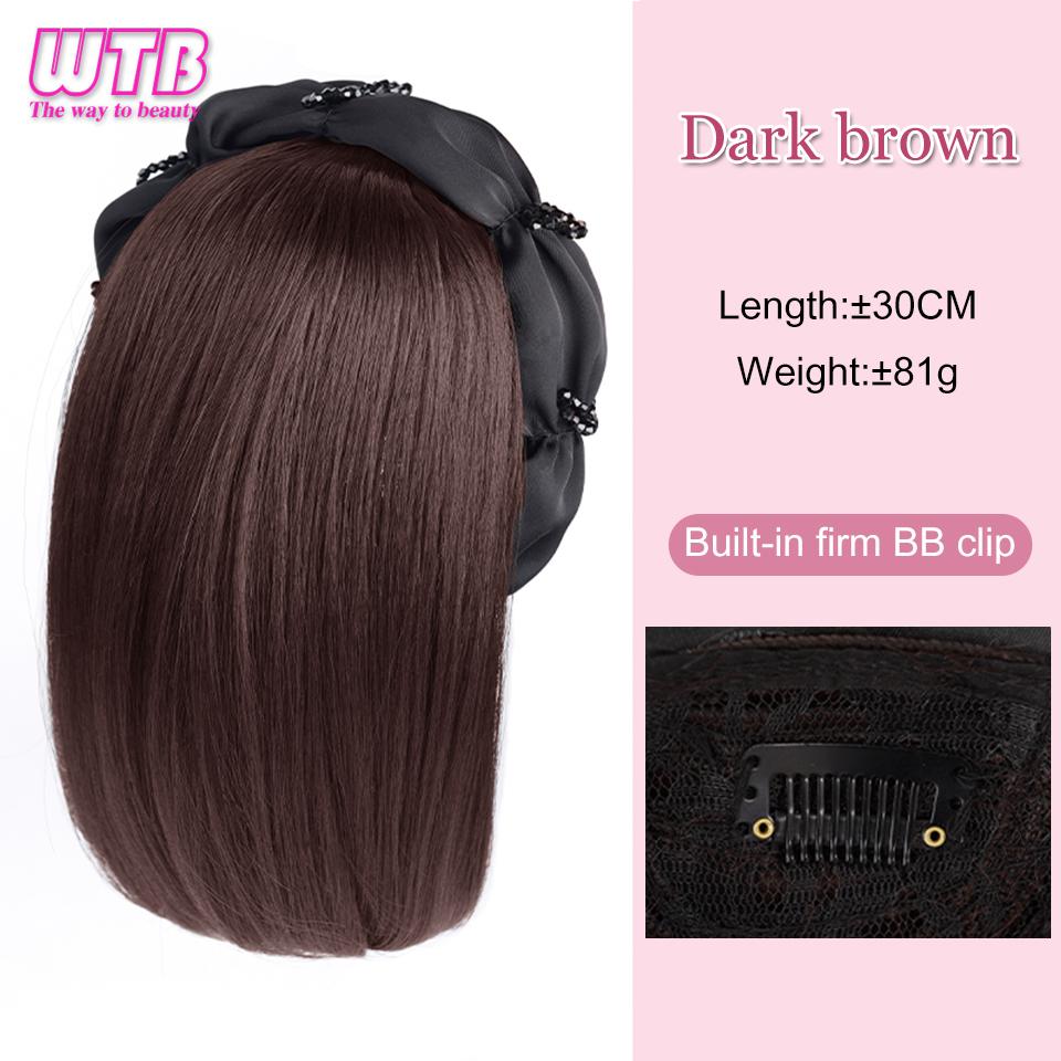 WTB Synthetische Haarband-Pony-Perücke, integrierte Halbperücke für Damen, natürliche unsichtbare Haarband-Perücke