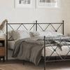 VidaXL Black Metal Headboard 160 Cm, Headboard for Double Bed, Black Headboard,, Metal Headboard 376537