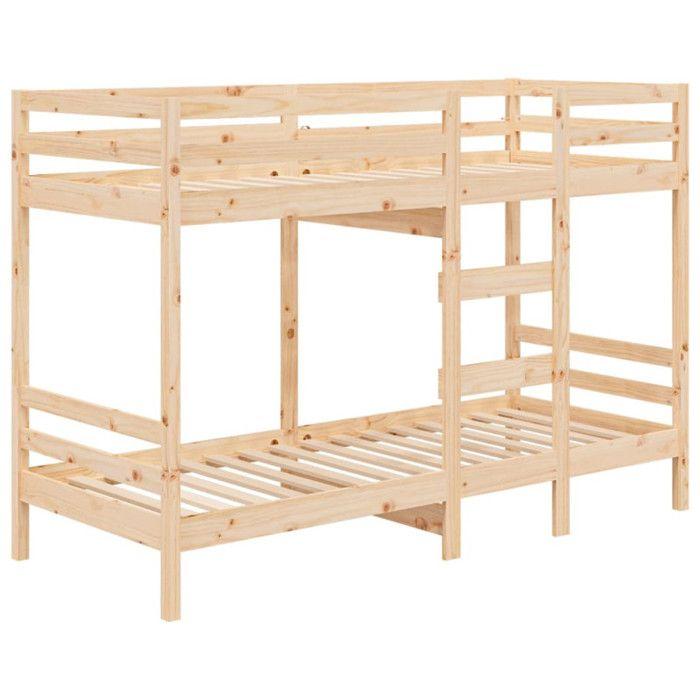 VidaXL Bunk Bed 75x190 Cm Solid Pine Wood 3139844