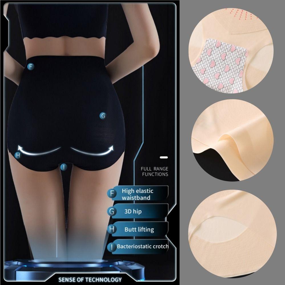 

High Elastic Tummy Control Underwear Shapers Butt Lifting Panties Elastic Seamless Panties Women L чорний