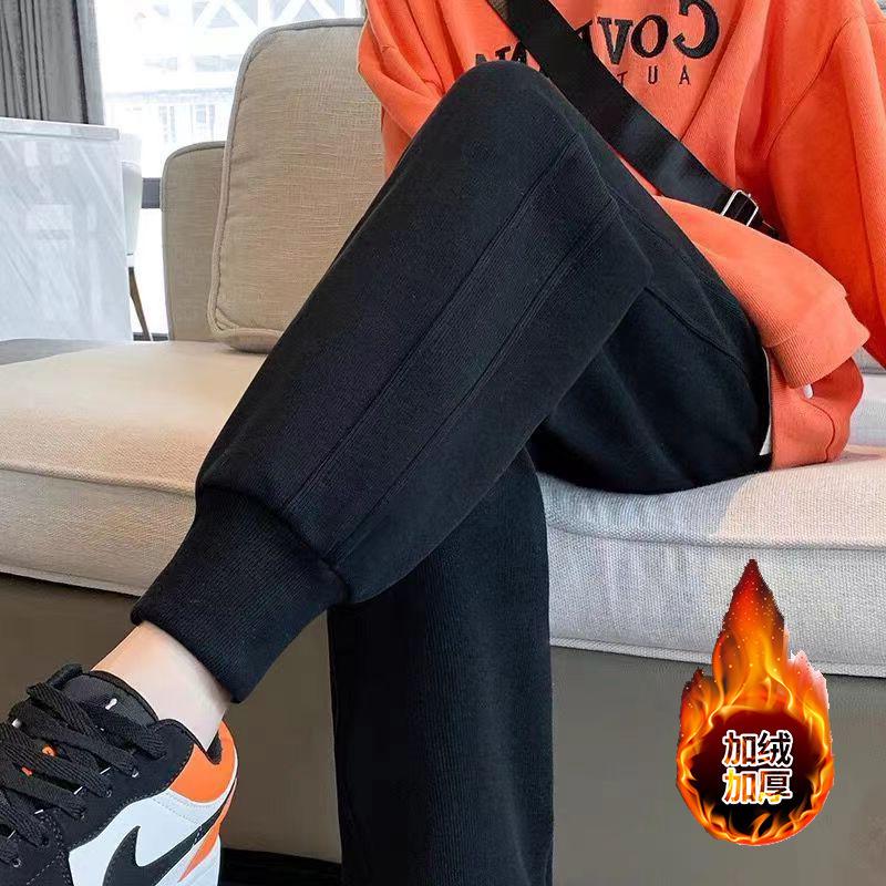 

Женские повседневные широкие спортивные штаны на флисовой подкладке - Осень/Зима 2025 5XL [100kg-110kg]