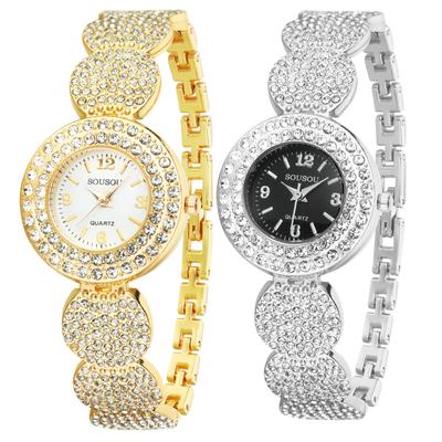 Women Rhinestone Band Bracelet Watch Ladies Quartz Wristwatch
