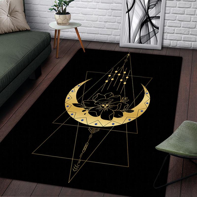 Scale of Justice Magic Astrology Esoteric Pattern Decorative Square Rug Modern Living Room Floor Matte Bedroom Carpet Poster Mat