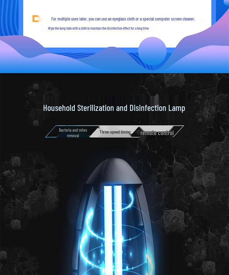 Ultraviolet Sterilizing Table Lamp for Odor Elimination and Air Purification in Bedroom and Living Room