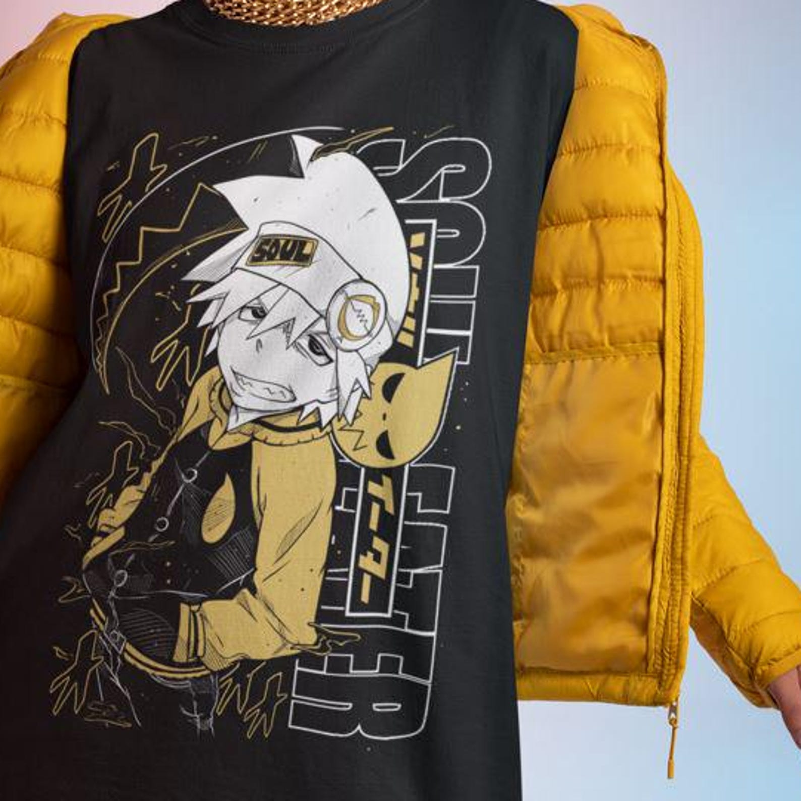 Soul Eater unisex t-Shirt Crona Maka Albarn Black Star Anime Aesthetic Vaporwave Unisex Jersey Short Sleeve Tee S