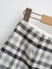 Retro Plaid Low-Waist A-Line Mini Skirt with Bowknot - Women's Autumn/Winter Hip-Hugging Skirt