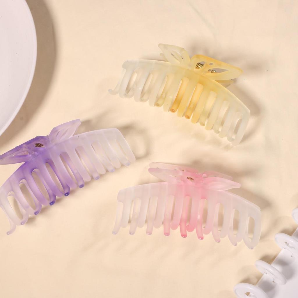 Mattierter Schmetterling Hai Haarspange - Elegantes quadratisches Griffzubehör für Damen