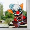 Yousheng Window Clown Decoration Gothic Acrylic Colorful Clown Ornament Window Corner Clown with Suction Cup for Halloween Party