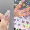 1 Pc Shiny Heart Star Aurora Laser Nail Sticker DIY Nail Art Decoration Stickers Decals