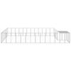 VidaXL Chenil Argenté 22,99 m² Acier Enclos pour Chiots Cage Chiens Extérieur 3082223