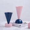 Creative Metallic Colored Vase Geometric Triangle Flower Vase Flower Arrangement Accessories Terrarium Home Decoration