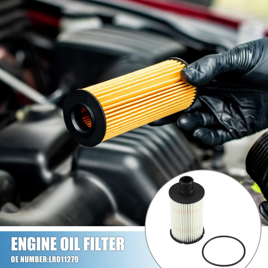 A ABSOPRO Filter No.LR011279 O-Ring Filter Fits Land R Over Defender 110 2022 2023 Plastic Paper Black