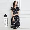 Summer Waist Cinching Slimming Dress with Polka Dot Print, Exuding a Stylish Commuting Style, Not a Mid Length Skirt