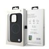 Bmw Bmhmp16L23Rtpk Iphone 16 Pro 6.3Czarny/Black Hardcase Sign Leather Half Textured And Circle Magsafe
