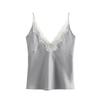 Fashion Style 2024 New Fall Women's Clothing Easy Matching Sling Lace Decorative Silk Satin Texture Tops 1067261