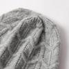 Women 100% Pure Cashmere Beanie Hat Openwork  Knit Pattern Winter Warm Soft Slouchy Skullies Cap Cold Weather Accessory