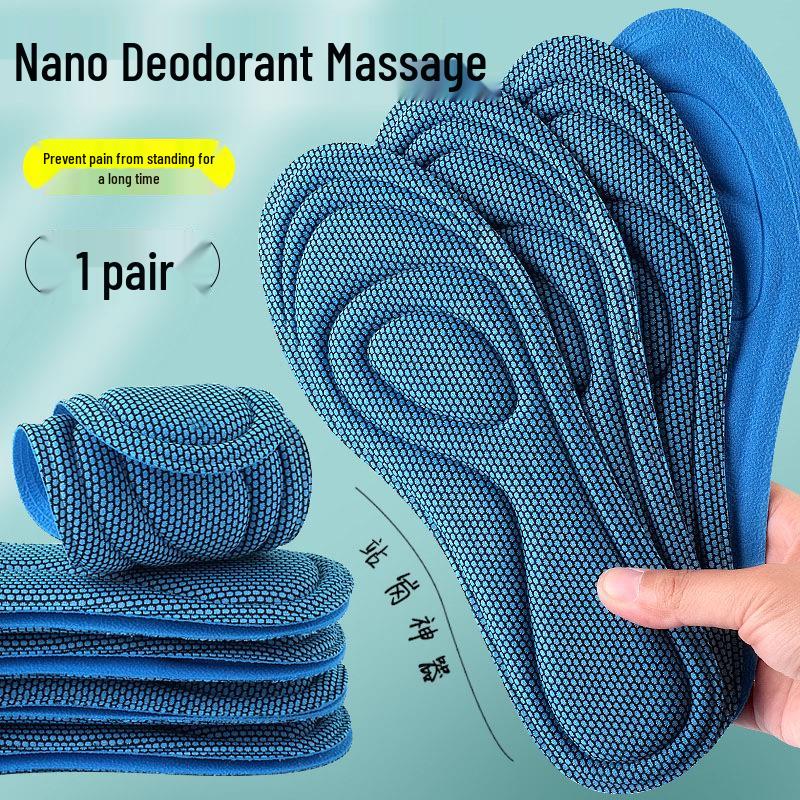 High-Elastic Sports Insoles: Soft, Shock-Absorbing, Sweat-Absorbing, Deodorizing; Ideal for Long-Term Standing or Military Training.