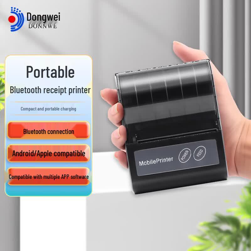 

Dongwei Bluetooth Portable Thermal Receipt Printer 80MM CN plug (adapter included)