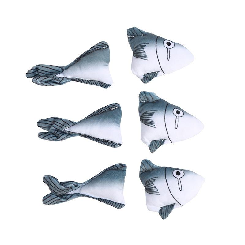 Cat Interactive Toy Catnip Cat Toy Soft Plush Fish Chew Toy Kitten Molar Bite Toys Funny Cat Chewing Playing Pet Supplies