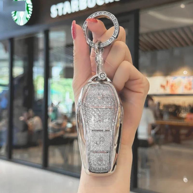 Car Remote Smart for BYD Song Plus Atto 3 Han EV Tang DM Qin Seal Dolphin Auto Key Case Fob Accessories White Diamond TPU