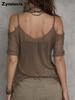 Women's Short Sleeve Solid Color Top, Fashion Summer New Arrivals, Versatile Off-Shoulder Knit Women's Clothing