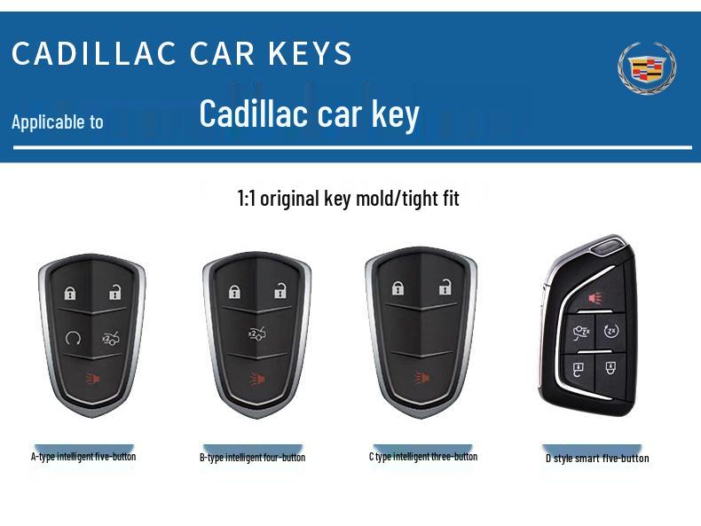 Cadillac Car Key Case for ATSL, XTS, XT5, XT4, CT6, XT6 - Stylish National Tide Design