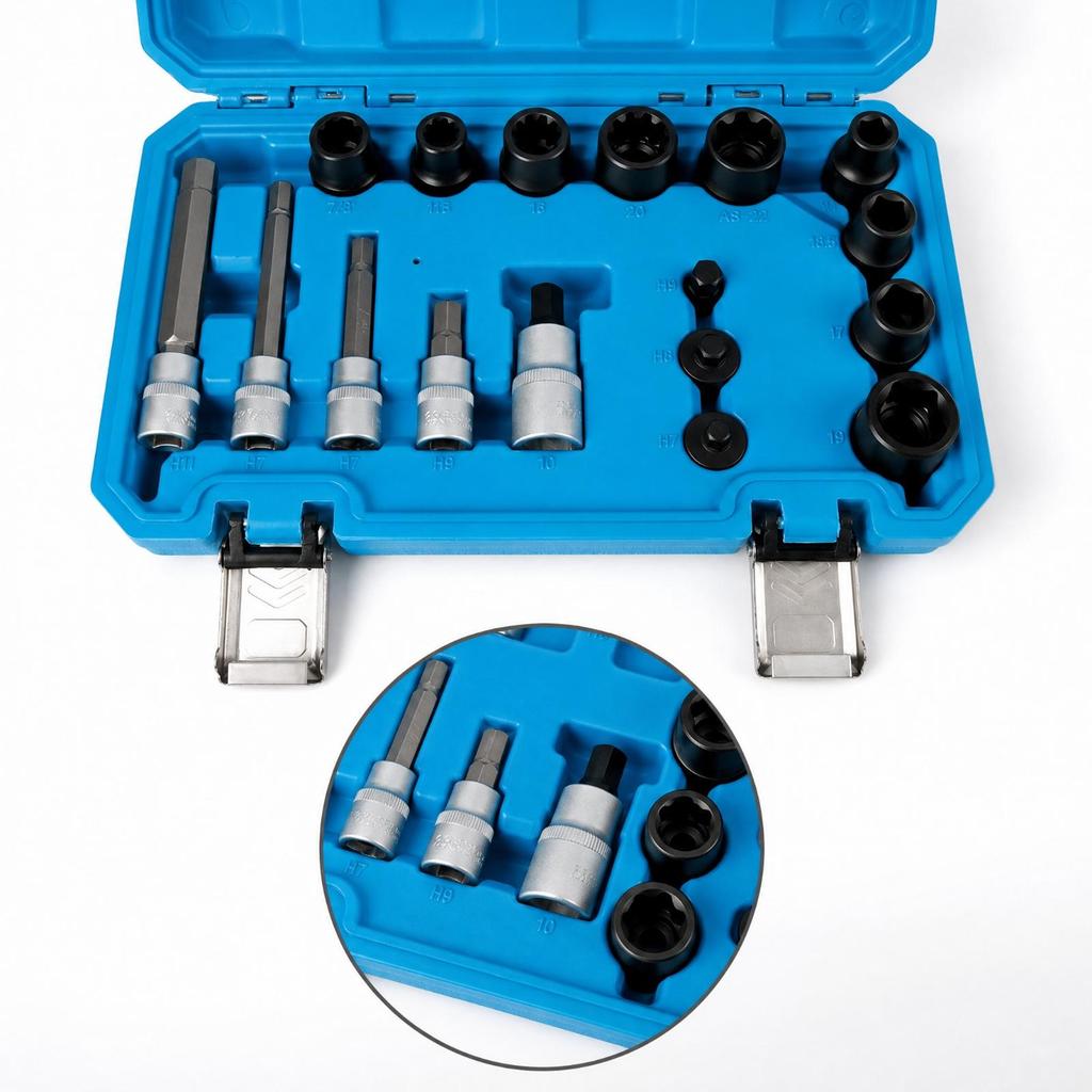 17 Pieces Brake Caliper Piston Removal and Installation Tool Set for Mechanics,