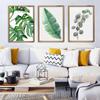 WCIC Nowa akwarela Zielony liść rośliny Dekoracyjna dekoracja ścienna do domu Wiszące malowanie