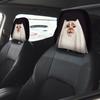 1pair Elastic Fabric Animal Car Pillowcase Universal Fit Flat Print Headrest  Holiday Decor