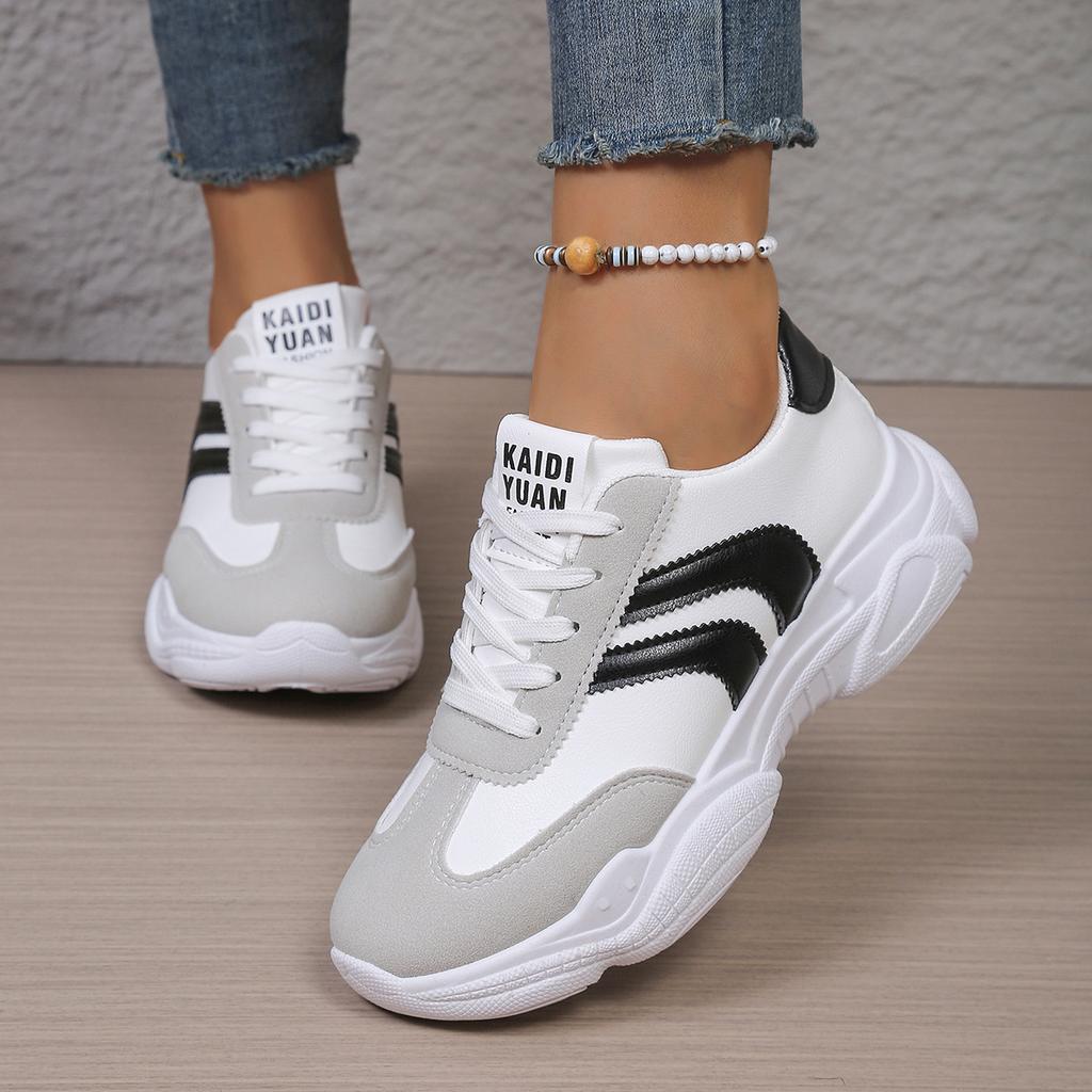 Women's Casual Dad Sneakers Comfortable Chunky Platform Running Shoes Non-Slip Lace-Up Breathable Walking Shoes for Women Workout Tennis Sneakers