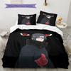 Parure de lit motif Itachi Uchiha Décoration de maison Cadeau d'anniversaire (1 housse de couette + 2 taies d'oreiller, sans garniture.)