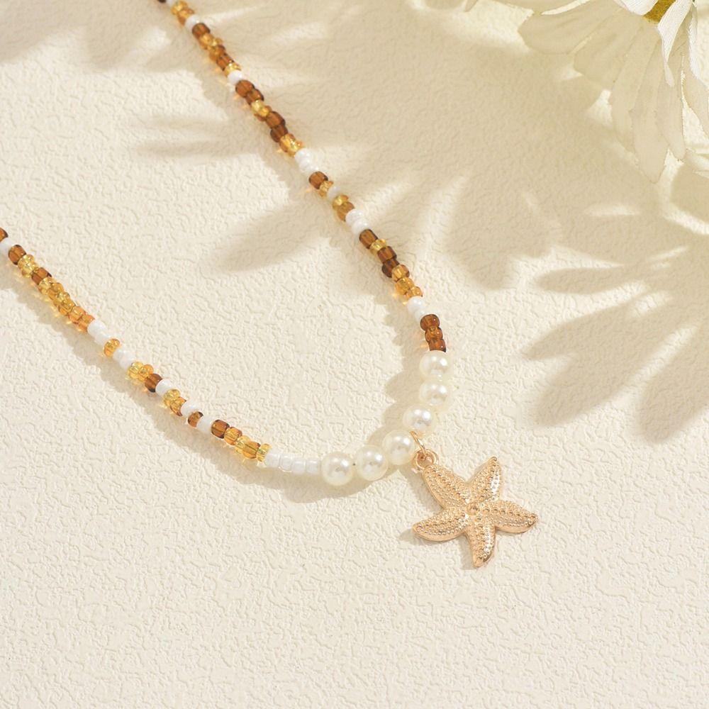 Ornamenten Schelp Zeester Ketting Zee Serie Strand Kralen Ketting Boheemse Stijl Ketting Dames