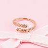Color Gold Luxury Hollow Pattern Gold Hoop Ring Plated Rose Gold Variety Pure Purple Gold Ring