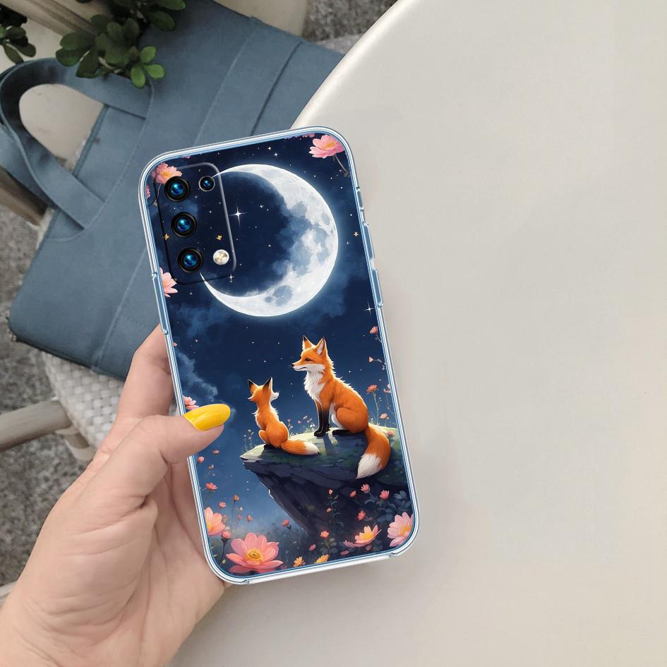 FM24 fox cute Soft Shell Transparent Phone Case for Motorola Moto G7 G8 G9 G84 G85 G73 G24 G15 Z2 Play Power Plus